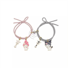 Pulsera Kuromi Y My Melody Amor Amistad Pareja Duo Con Imán