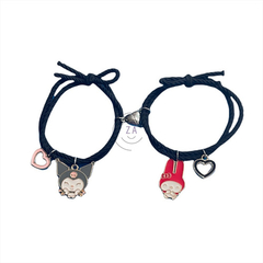 Pulsera Kuromi Y My Melody Amor Amistad Pareja Duo Con Imán - ZAAZ STORE