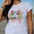 T-shirt Feminina Estampa Gato Aquarela - comprar online