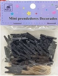 Mini Pregador Decorados com Varal | Moure Jar