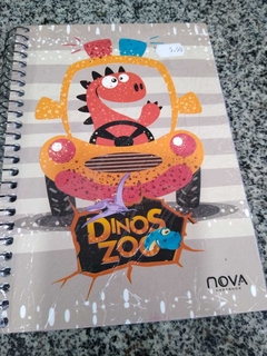 Caderno Dinos Zoo 96 Folhas 140mm x 200 mm | Nova Cadernos na internet