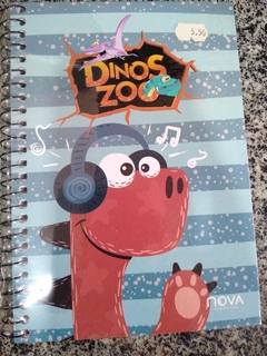 Caderno Dinos Zoo 96 Folhas 140mm x 200 mm | Nova Cadernos