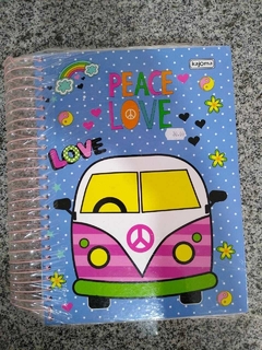 Caderno Peace Love 20 Matérias | Kajoma - comprar online