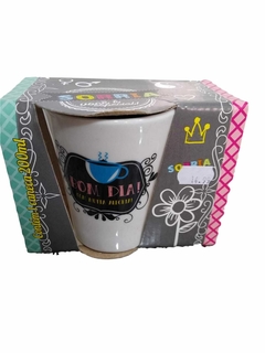 Caneca de Porcelana Sorria - comprar online