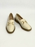 Rafaela - Mocassim Creme Angelical com solado Marrom e detalhe Bridão Ourolight - comprar online