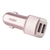 CARGADOR AUTO MOBO USB 2 PUERTOS ROSE GOLD