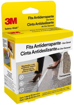 3M, FITA ANTIDERRAPANTE, SAFETY WALK, TRANSPARENTE, 50 MM X 5 METROS