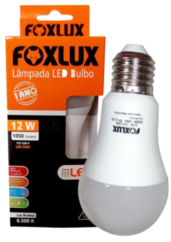 Lâmpada Led Bulbo 12w Branco Frio 6500k Foxlux