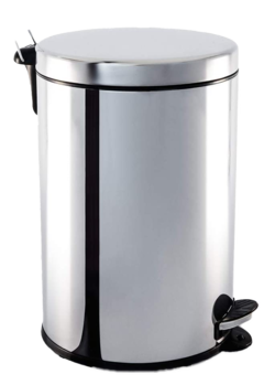 Lixeira Inox com Pedal e Balde, 20 litros, 30 x 46 c,m, Aço Inox, Brinox