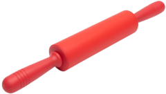 MIMO STYLE ROLO PARA MASSA VERMELHO, MATERIAL DE SILICONE RESISTENTE E FLEXÍVEL, SUPORTA TEMPERATURAS DE ATÉ 220ºC, ANTIADERENTE NÃO GRUDA NA MASSA, ANTIDERRAPANTE E COM SUPERFÍCIE LISA