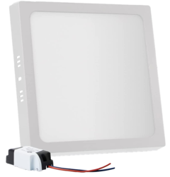 Painel Plafon Sobrepor 25w Led Branco Frio 6500k Luminária Quadrado Reator 27,5 x 27,5cm 100-250v Bivolt