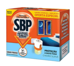 REPELENTE DE TOMADA SBP 45 NOITES CHEIRO SUAVE + REFIL COM 35ML