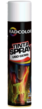 Tinta Spray Branco Fosco 400ml Uso Geral E Automotivo