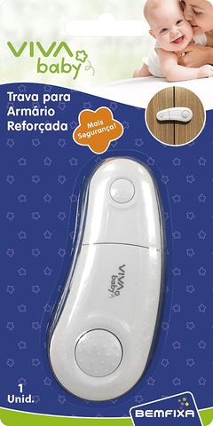 TRAVA REFORÇADA PARA ARMÁRIOS, VIVABABY, BRANCO