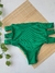 Calcinha Hot Pants Tiras Verde Bandeira canelado na internet