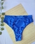 Calcinha Hot Pants tradicional Azul canelado