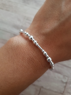 PULSERA DE ACERO BLANCO