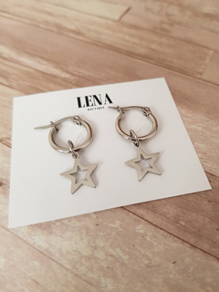 ARGOLLAS CON DIJE ESTRELLA CALADA AQ - Lena Boutique