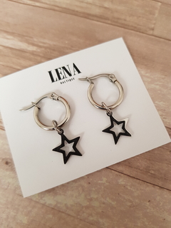 ARGOLLAS CON DIJE ESTRELLA CALADA AQ - tienda online