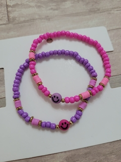 SET DE PULSERAS ELASTICAS SMILE