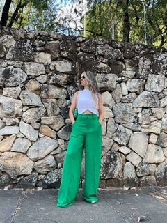 Calça Pantalona Verde Bandeira