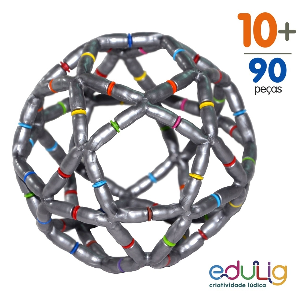 Quebra-cabeça Edulig Puzzle 3D Bola 5 - 90 peças e conexões - 6 cores -  Edulig, Kits pedagógicos e lúdicos, Puzzles 3D