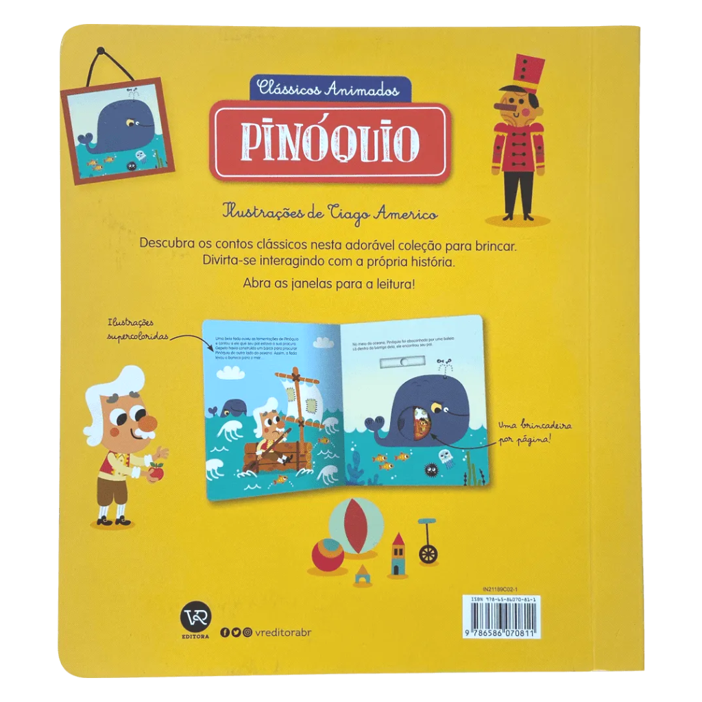 Quebra cabeca de madeira do PINOQUIO - compre jogos pedagogicos