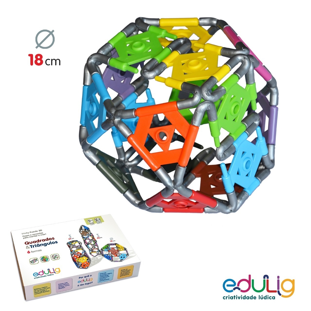 Quebra-cabeça Edulig Puzzle Monte Encaixe - 78 peças - GNZLVLJAB - Edulig -  Kits e Gifts