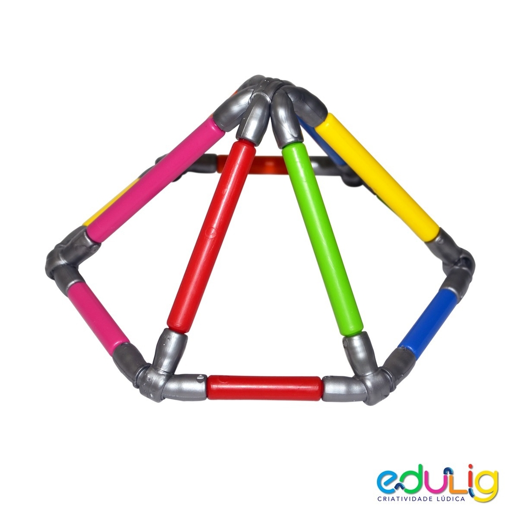 Quebra-cabeça Edulig Puzzle 3D Pirâmide - 144 peças e conexões - 6