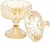 Potiche Decorativo de Cristal Com Pé Louise Âmbar - comprar online