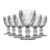 Kit 6 Taças Glamour Diamond Diamante 260ml - comprar online