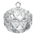 ￼Potiche de Vidro c/ Tampa Deli Diamond Transparente 11x11cm