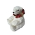 Urso Sentado - Branco com Vermelho - 20cm