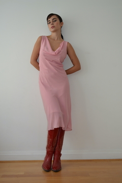 vestido pink midi - comprar online