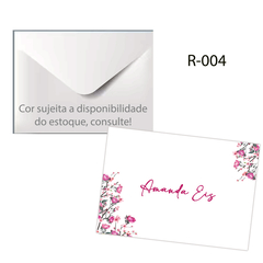 CARTÃO PERSONALIZADO P/PRESENTE RETANGULAR R-004