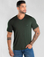 Camiseta Gola V Masculina – Cor Verde - comprar online