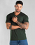 Camiseta Gola V Masculina – Cor Verde - Alphus Camisaria