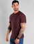 Camiseta Masculina Bege de Gola Redonda Canelada com Conforto Térmico - Alphus Camisaria