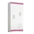 ROUPEIRO 4P. ABRIR 2G NOTAVEL NT 6010 BRANCO NEW/ROSA FLEX - comprar online