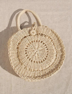 CARTERA RAFIA CIRCULAR C/MANIJA