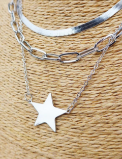 COLLAR TRIPLE ESTRELLA - comprar online