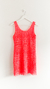 Vestido coral broderie H&M