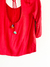 Blusa roja cuello bote HOLI - tienda online