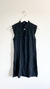 Vestido negro cuello mao