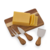 Kit para Queijo com 4 Peças e Tábua Quadrada Wood Time Cheese - comprar online