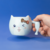 Caneca de Porcelana Cat Loves Fish - Azul