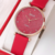 Relógio Quartz Linjie vermelho (com pulseira grátis) - comprar online