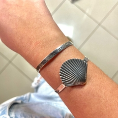 Pulseira Bracelete de prata concha na internet