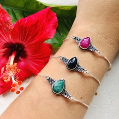 Imagem do Pulseira de prata cristal boho