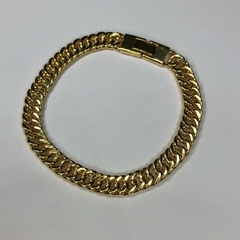 Pulseira Grumet Dupla em Banho de Ouro 8MM -21CM